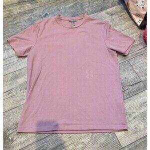 Forever 21‎ Mens Medium Plain Solid Pink T Shirt Short Sleeves Crew Neck
